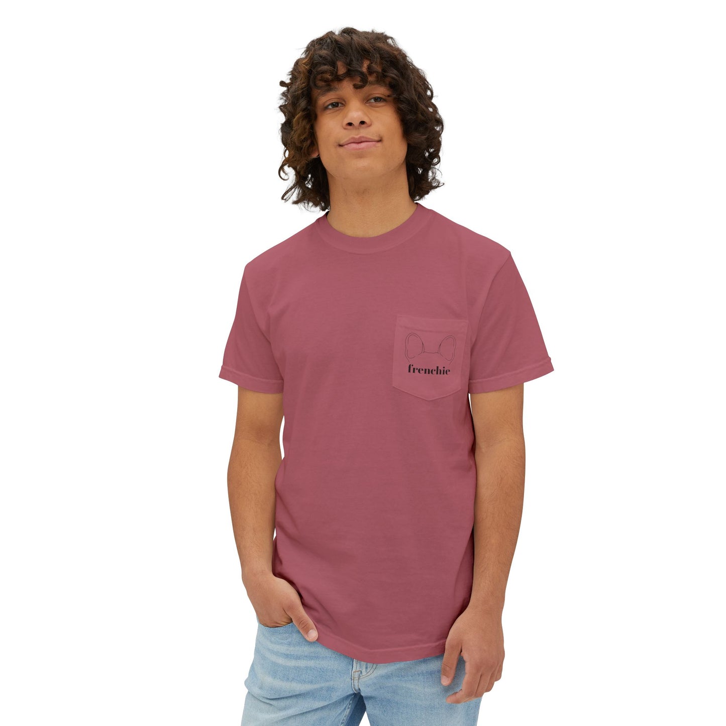 Unisex Frenchie Pocket T-Shirt