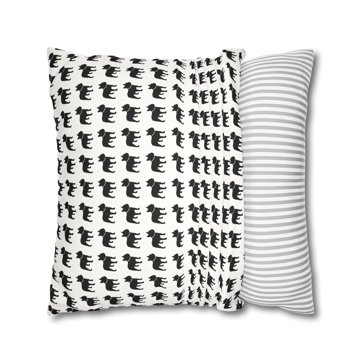 Faux Suede Frenchie Square Pillow Cover