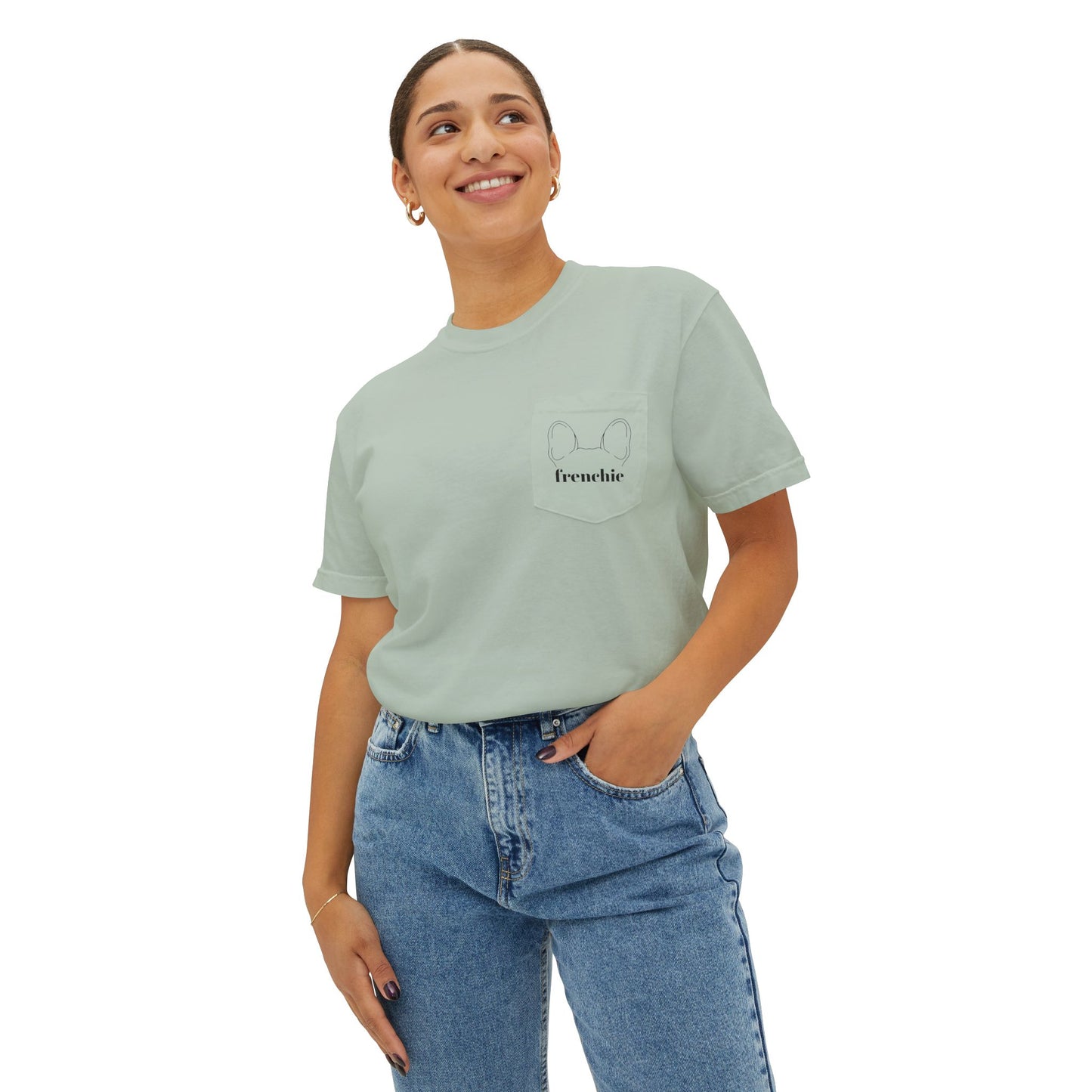 Unisex Frenchie Pocket T-Shirt