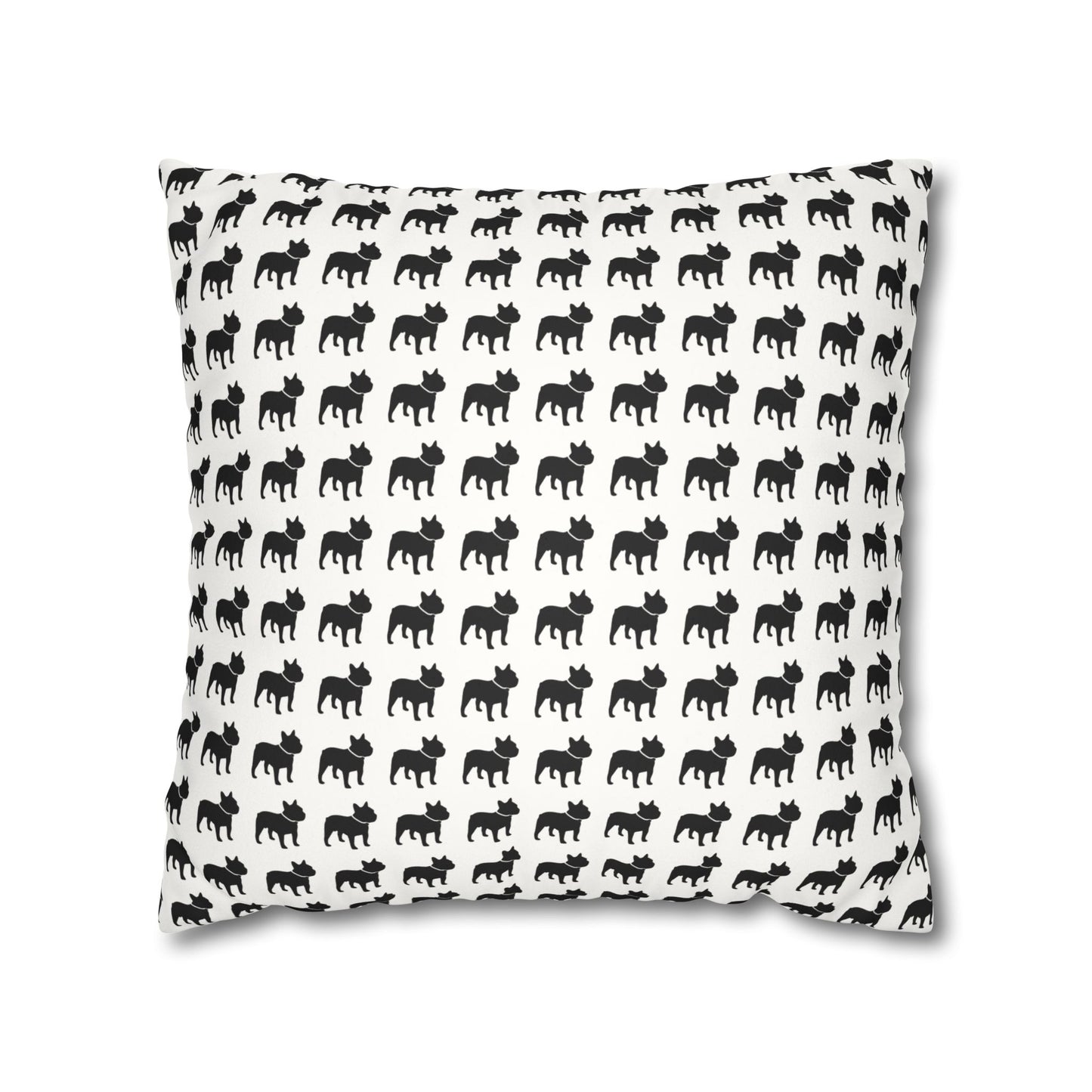 Faux Suede Frenchie Square Pillow Cover