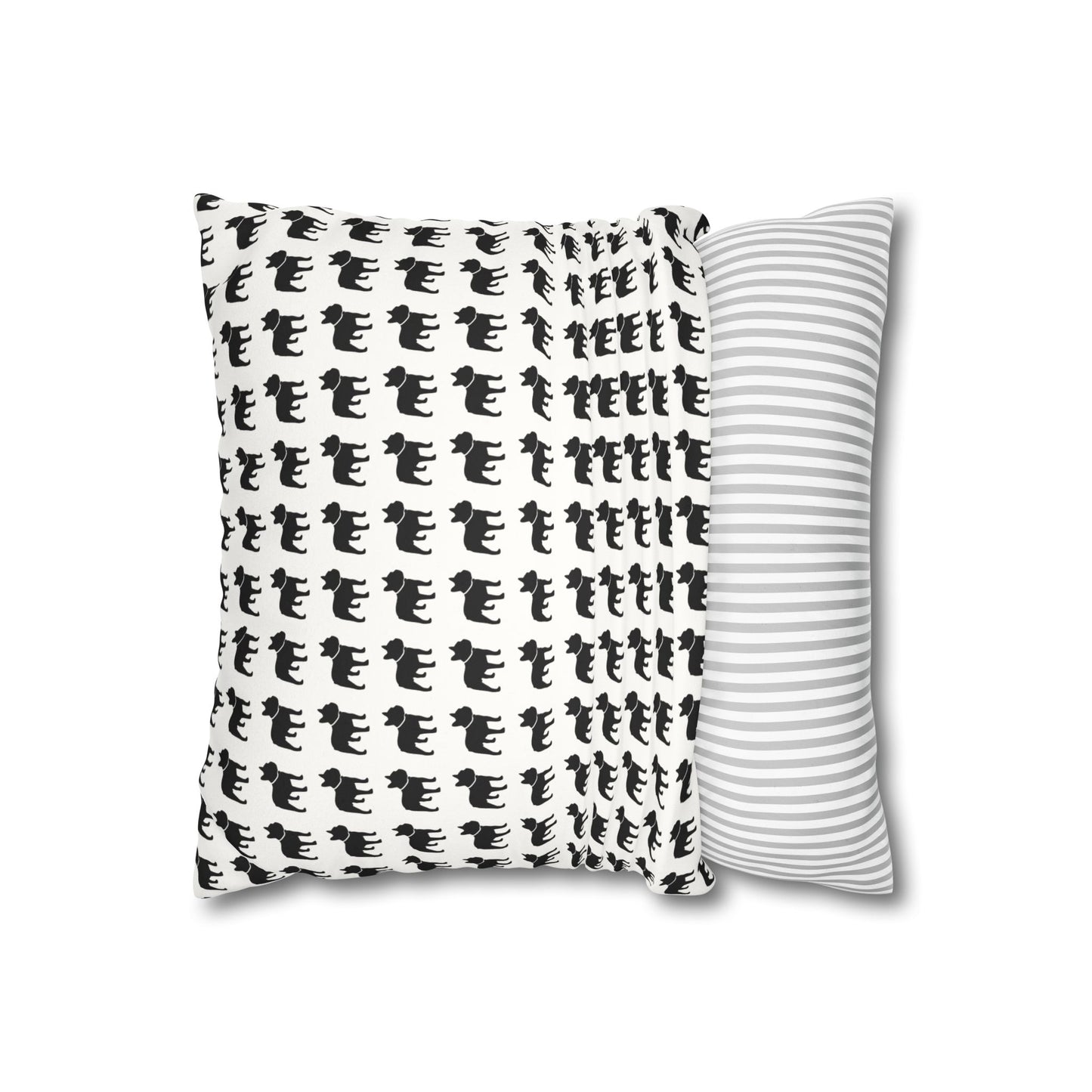 Faux Suede Frenchie Square Pillow Cover