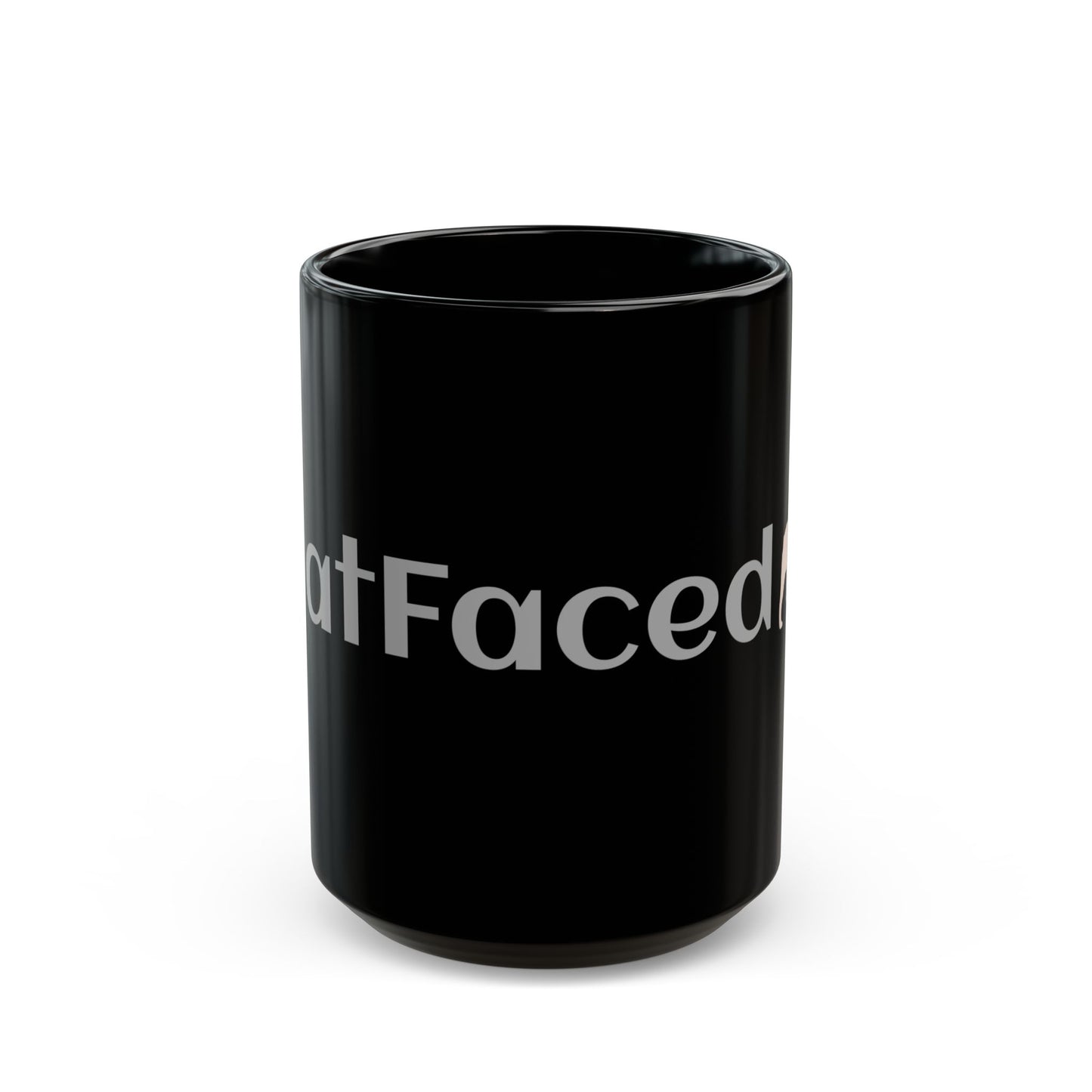 FlatFaced Black Mug