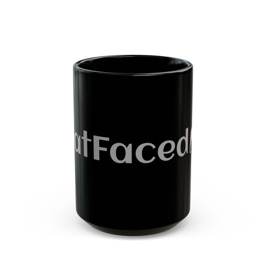 FlatFaced Black Mug