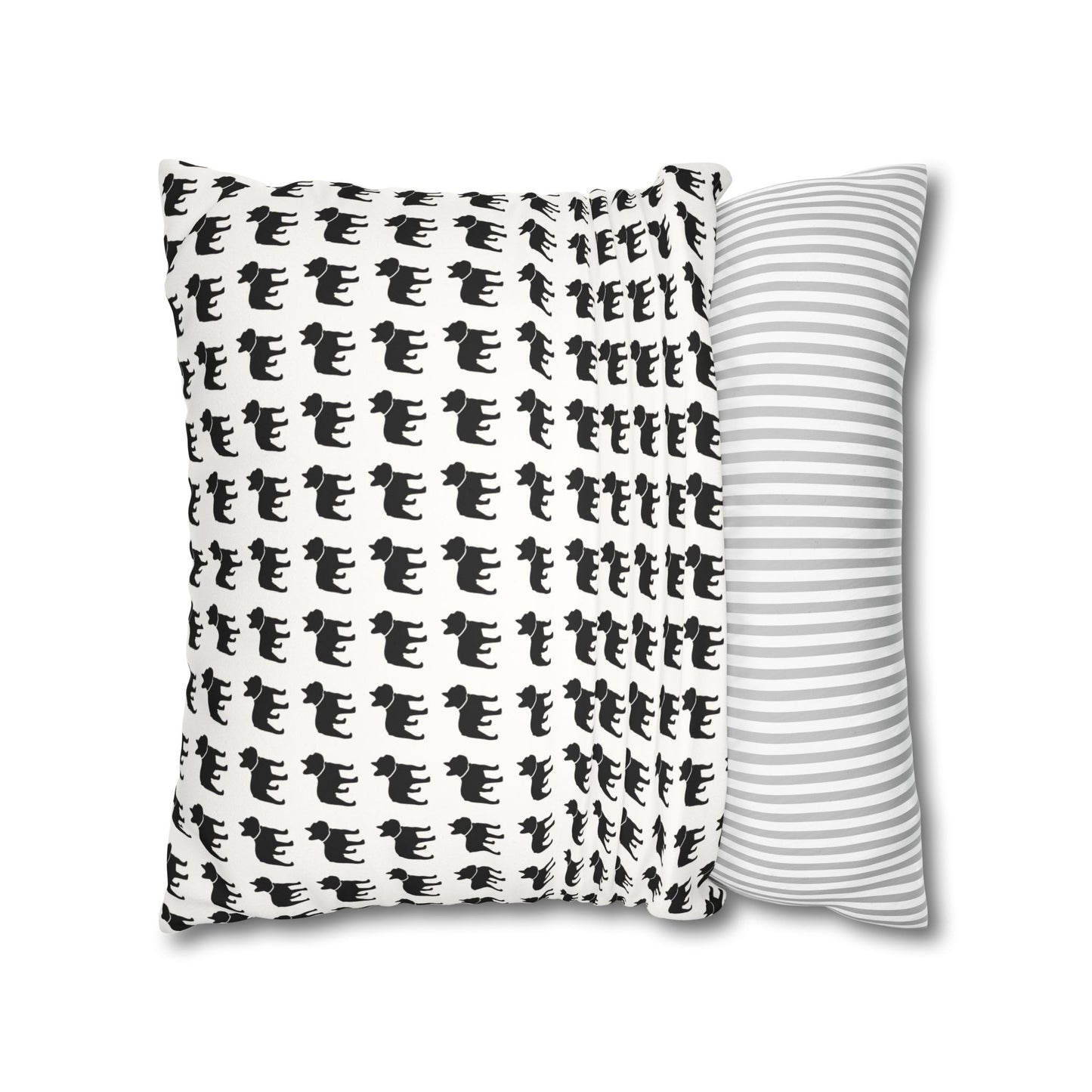 Faux Suede Frenchie Square Pillow Cover