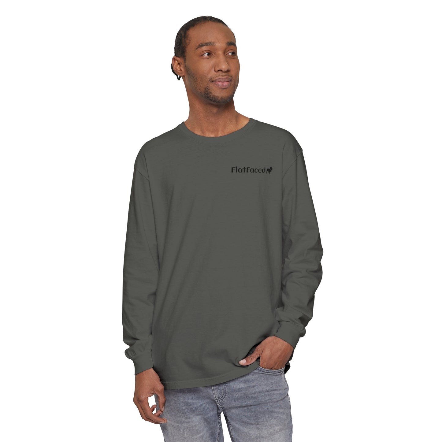 FlatFaced Garment-dyed Long Sleeve T-Shirt