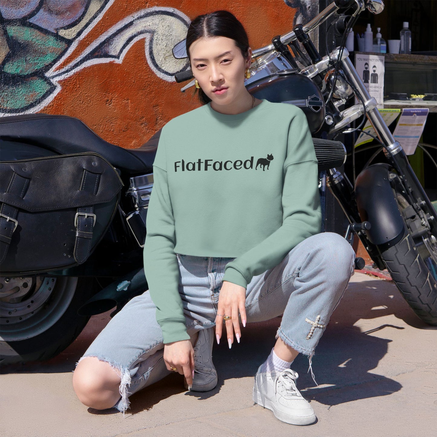 FlatFaced Women's Cropped Sweatshirt