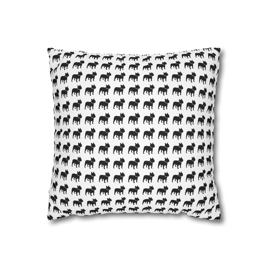 Canvas Frenchie Pillow Cover
