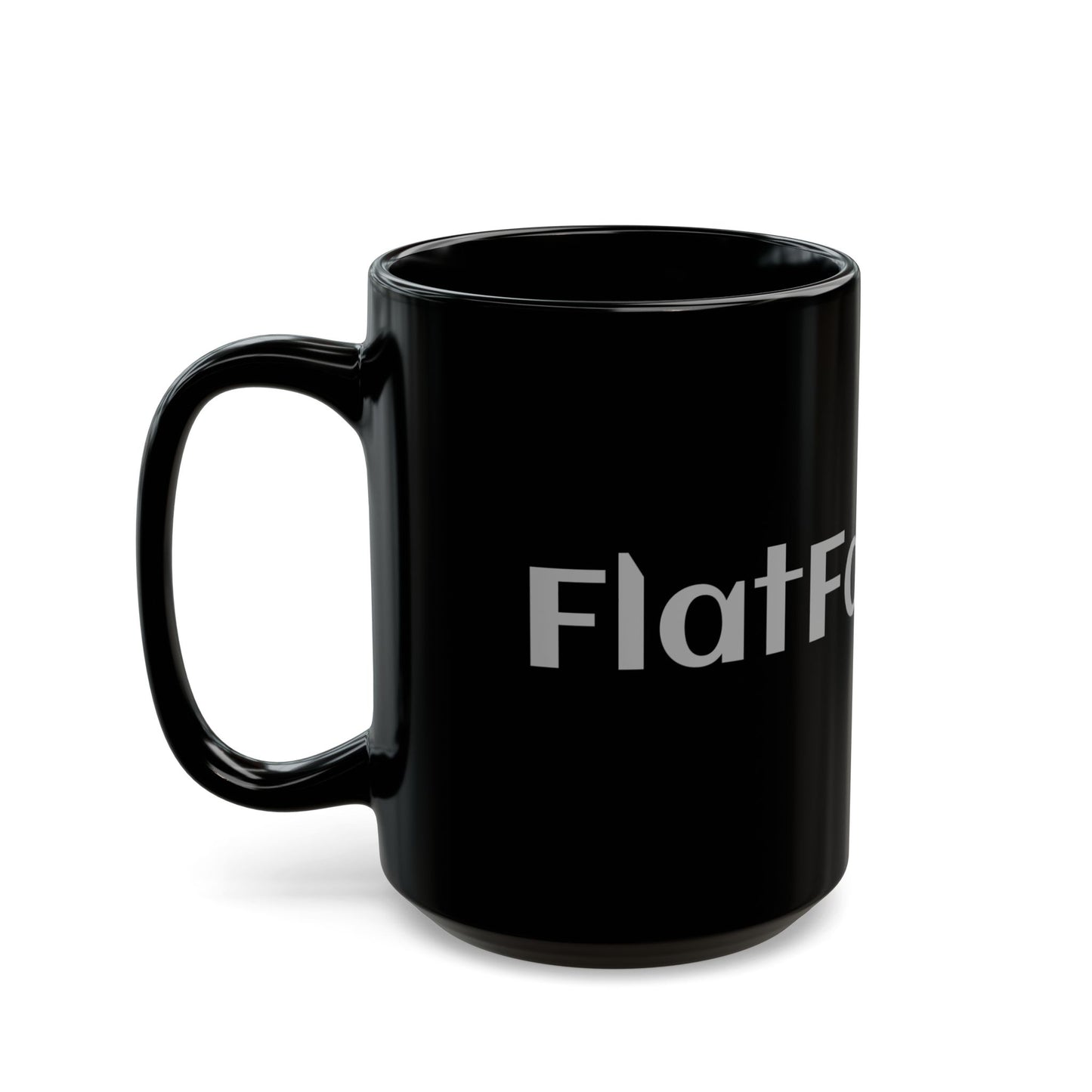 FlatFaced Black Mug