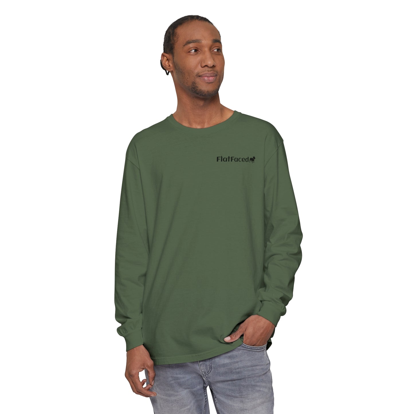 FlatFaced Garment-dyed Long Sleeve T-Shirt