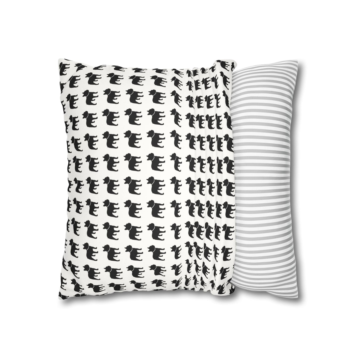 Faux Suede Frenchie Square Pillow Cover