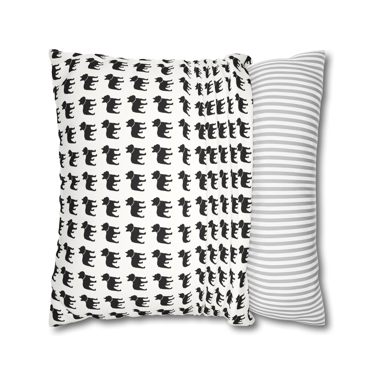 Faux Suede Frenchie Square Pillow Cover