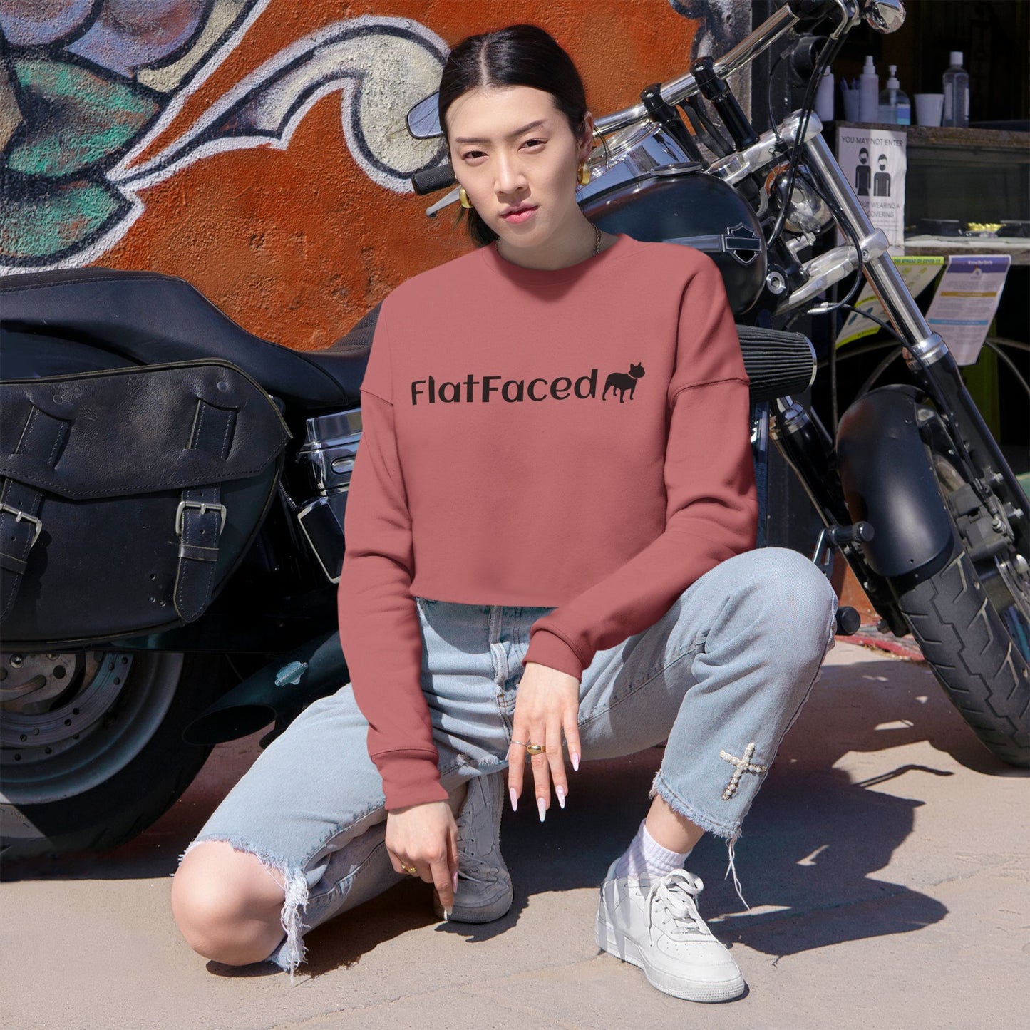 FlatFaced Women's Cropped Sweatshirt