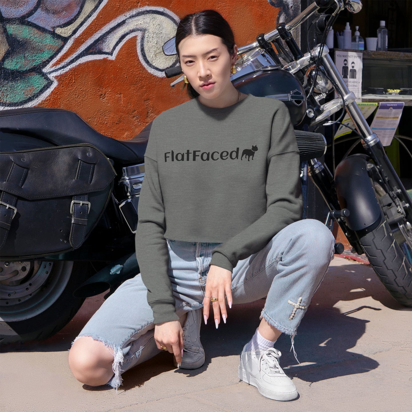 FlatFaced Women's Cropped Sweatshirt