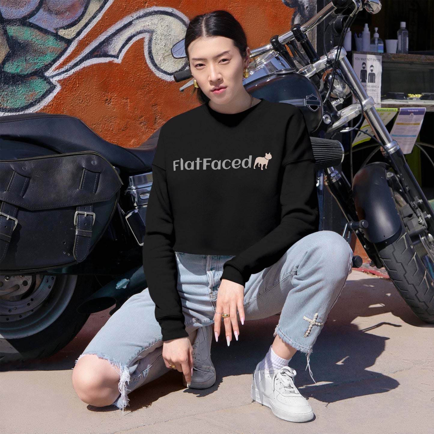 FlatFaced Women's Cropped Sweatshirt